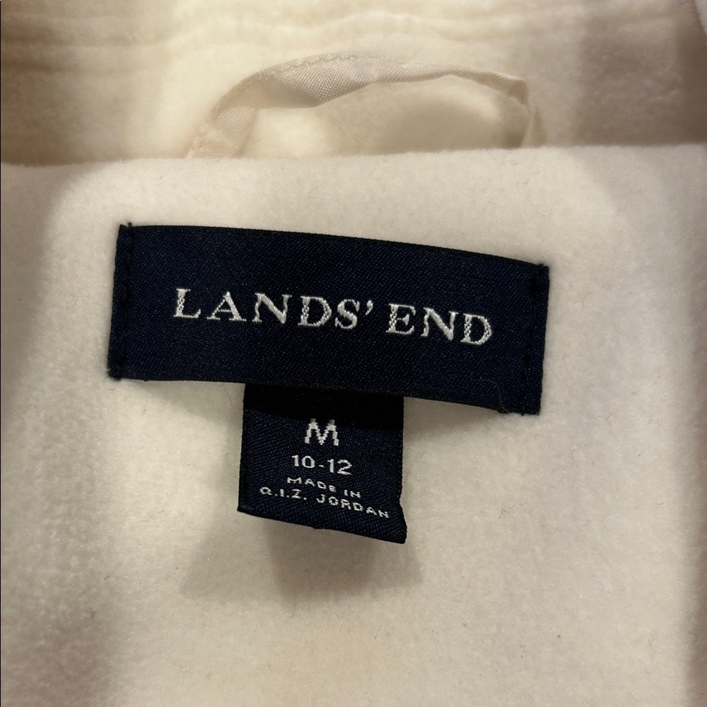 Lands' End Women's Ivory Peacoat - Picture 2 of 3